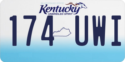 KY license plate 174UWI