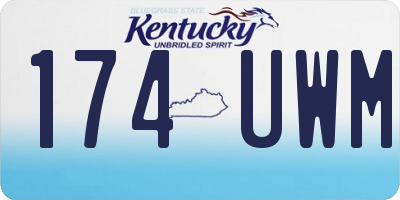 KY license plate 174UWM