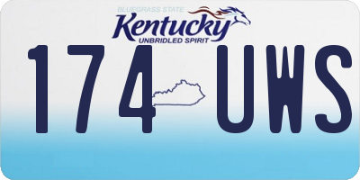 KY license plate 174UWS