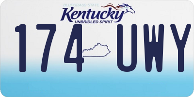KY license plate 174UWY