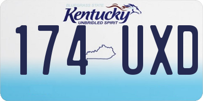 KY license plate 174UXD