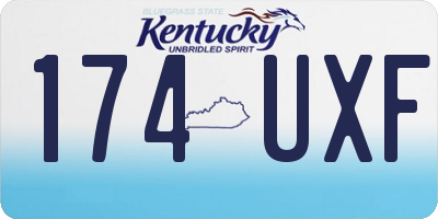 KY license plate 174UXF