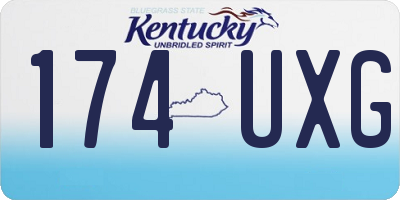 KY license plate 174UXG