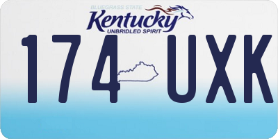 KY license plate 174UXK
