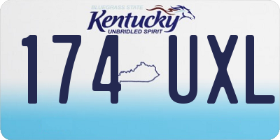 KY license plate 174UXL