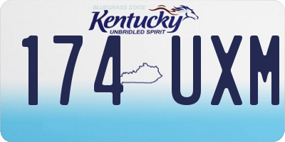 KY license plate 174UXM