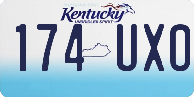 KY license plate 174UXO