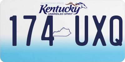 KY license plate 174UXQ
