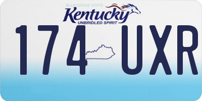 KY license plate 174UXR