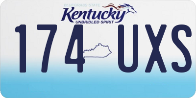 KY license plate 174UXS
