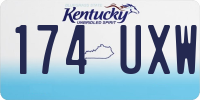 KY license plate 174UXW