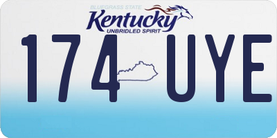 KY license plate 174UYE