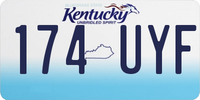 KY license plate 174UYF