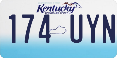 KY license plate 174UYN
