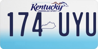 KY license plate 174UYU