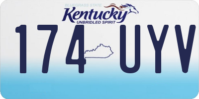 KY license plate 174UYV