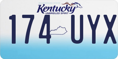 KY license plate 174UYX