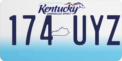 KY license plate 174UYZ