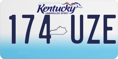 KY license plate 174UZE