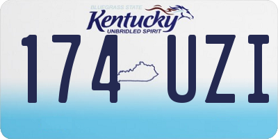 KY license plate 174UZI