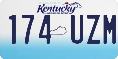 KY license plate 174UZM