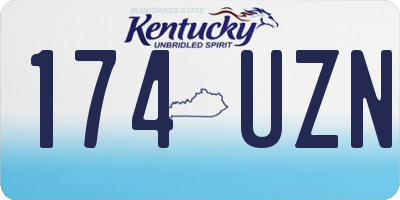 KY license plate 174UZN