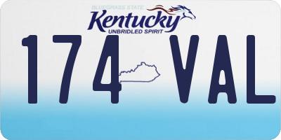 KY license plate 174VAL