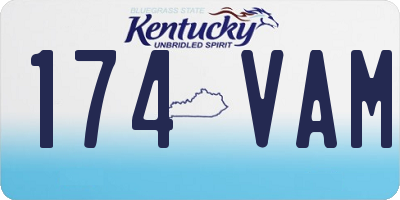 KY license plate 174VAM