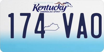 KY license plate 174VAO