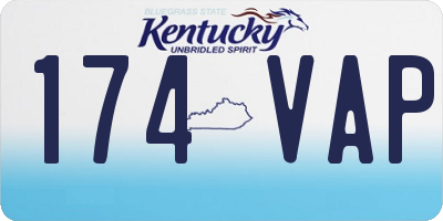 KY license plate 174VAP