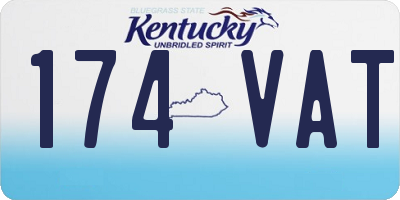 KY license plate 174VAT