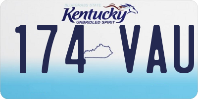 KY license plate 174VAU