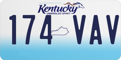 KY license plate 174VAV
