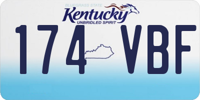 KY license plate 174VBF