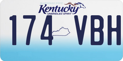 KY license plate 174VBH