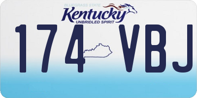 KY license plate 174VBJ