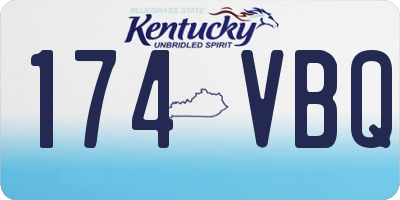 KY license plate 174VBQ