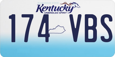 KY license plate 174VBS