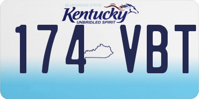 KY license plate 174VBT
