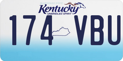 KY license plate 174VBU