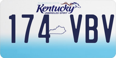 KY license plate 174VBV