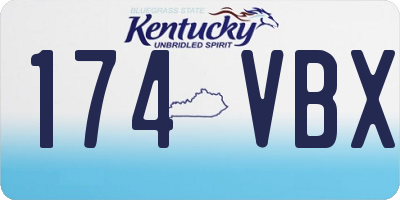 KY license plate 174VBX