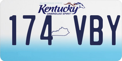 KY license plate 174VBY