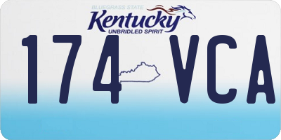 KY license plate 174VCA