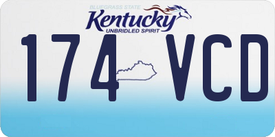 KY license plate 174VCD