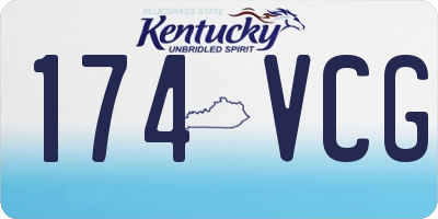 KY license plate 174VCG