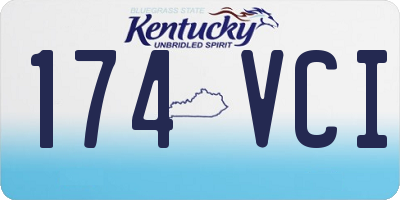 KY license plate 174VCI