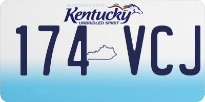 KY license plate 174VCJ