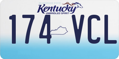 KY license plate 174VCL