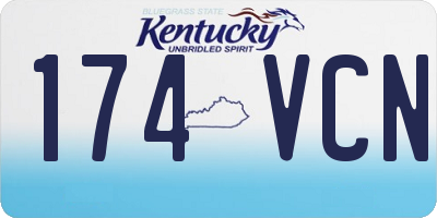 KY license plate 174VCN